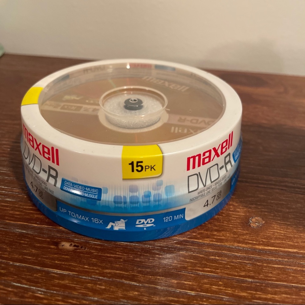 ***BRAND NEW, SEALED**** Maxell DVD -R / 15 pack